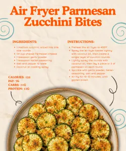 Air Fryer Parmesan Zucchini Bites