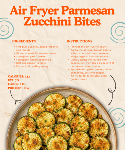 Air Fryer Parmesan Zucchini Bites