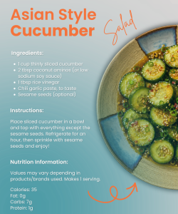 Asian Style Cucumber Salad