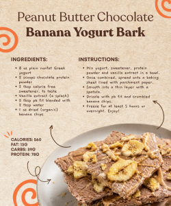 Peanut Butter Chocolate Banana Yogurt Bark